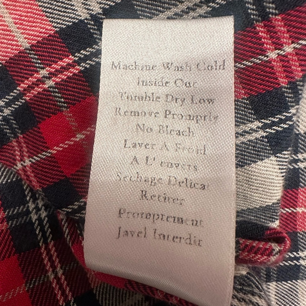 Frank & Eileen Barry Flannel Button Down Red Black Cozy Soft Casual Sz XL - Picture 11 of 12
